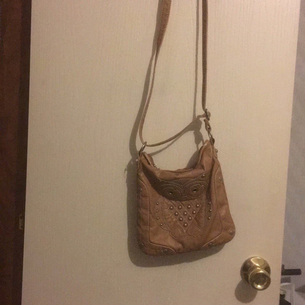 Cato tan owl purse brand new